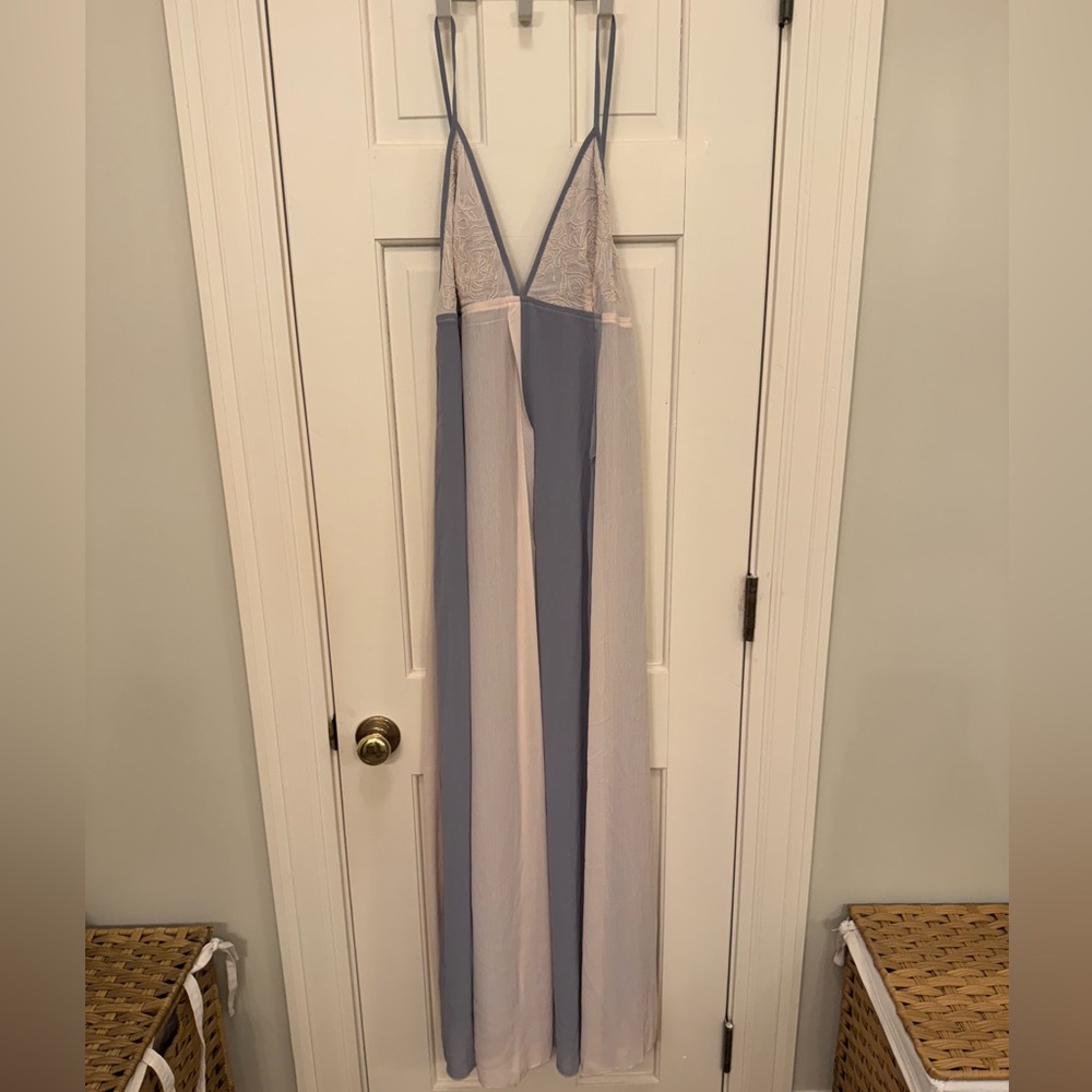 Light Blue and Cream Dress